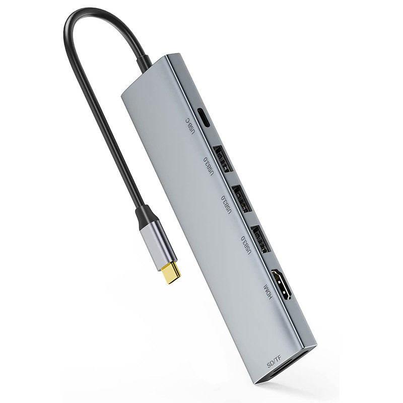 type-c multi-function docking station 7-in -1 hub docking station typec to hdmi usb3.0 extender