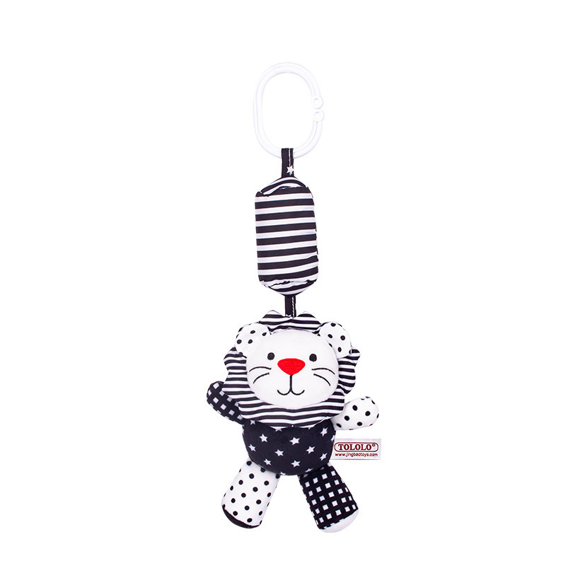 TOLOLO infant cartoon wind chime early education lathe pendant animal black and white wind chime bed hanging toy