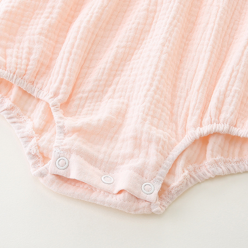 Baby Cotton Wrap Fart Clothes 2025 Girls Summer New Style Body Clothes Newborn Baby Outer Wear Triangle Hats 3193