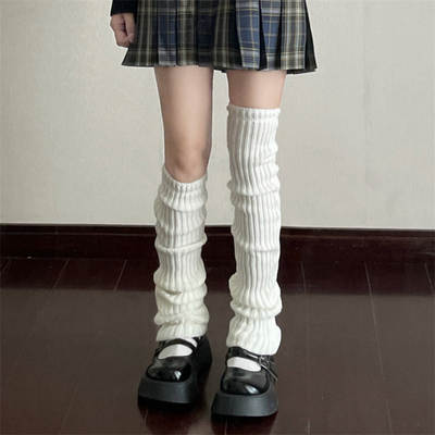 Women's extended socks Japanese jk preppy style autumn and winter warm pile socks women's Lolita knee socks women