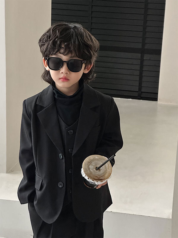 Boys suit British style spring and autumn new children Korean style handsome dress small suit one piece drop shipping