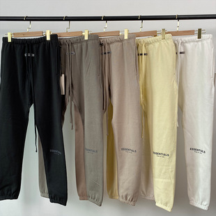 2020SS fleece-lined Trousers Reflective Printed ESSENTIALS Sweat Trendy Brand Trousers Cross-border Hot Sale