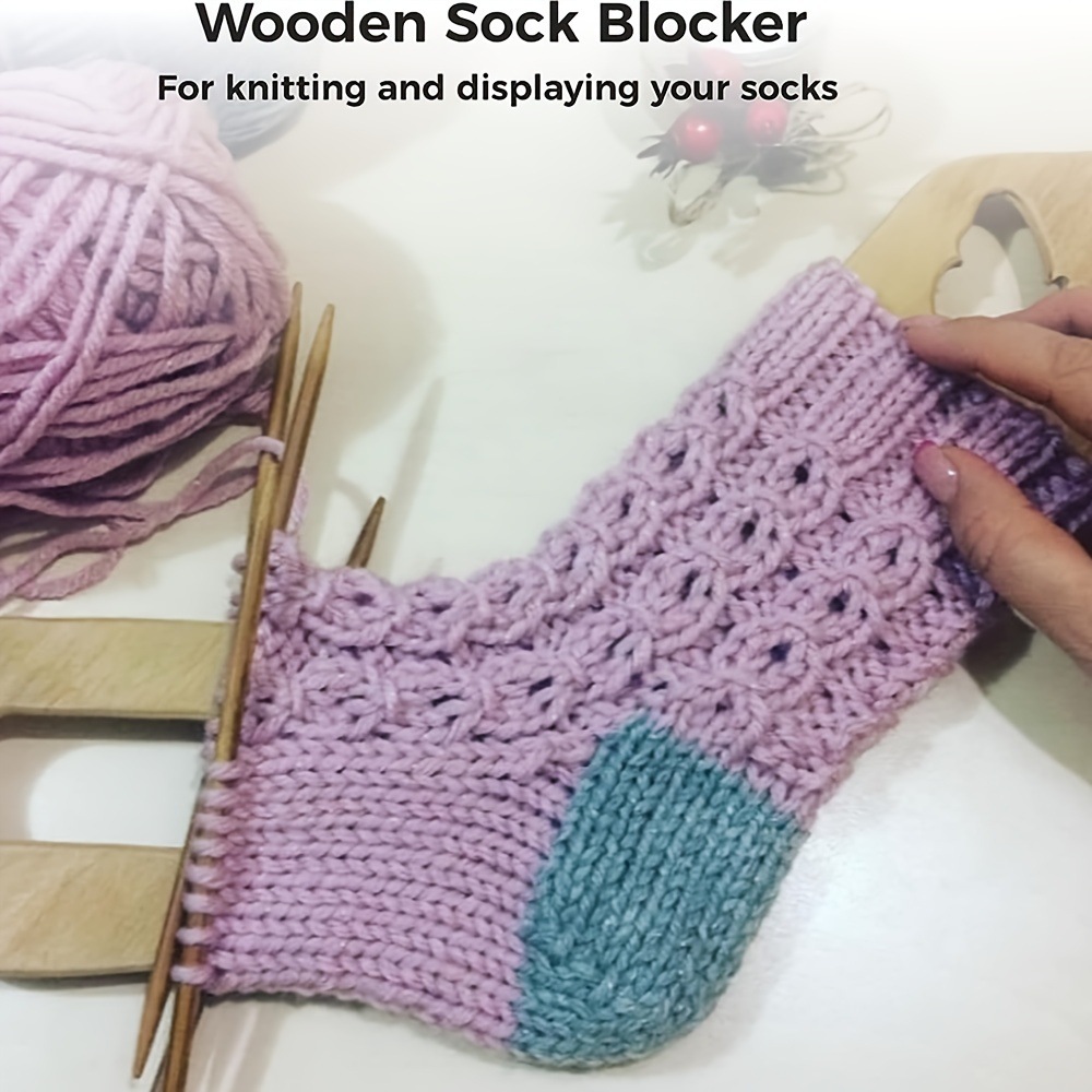 Cross-border DIY knitting tools wooden socks stopper knitting mold multi-functional retractable wool socks display stand