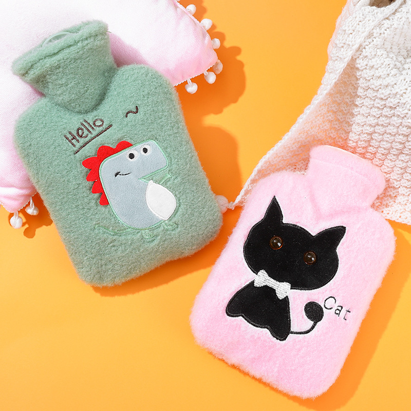 New Cartoon Plush Hot Water Bag Thickened Water Injection Student Women's Handbag Portable Cute Mini Hand Warmer Wholesale