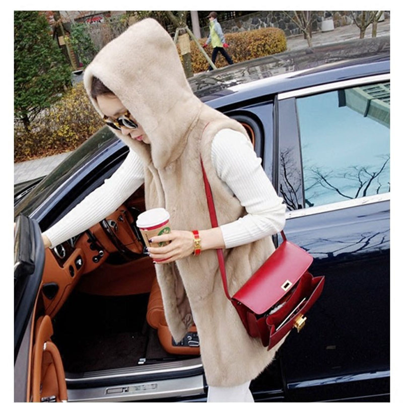 2024 autumn and winter New style faux Rex rabbit fur faux fur hooded women's vest with cotton warm fur vest one-piece delivery