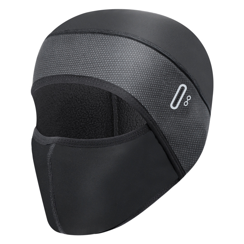 Winter Warm Windproof Riding Mask Hat conjoined Fleece Motorcycle Cold-proof Men's and Women's Face Protection Ski Headgear