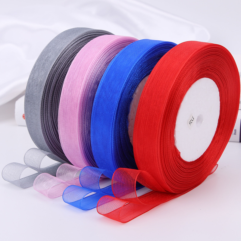 Spot supply 15mm wide snow ribbon manufacturers wholesale hook hat ribbon chiffon hook cap handmade ribbon