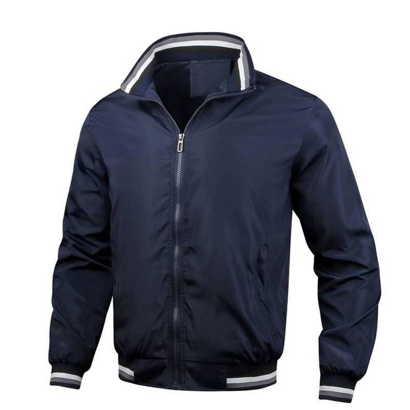 DU Home European Version Spring and Autumn Aviator Jacket Men's Vertical Collar Jacket Casual Europe, America and Southeast Asia Group Print Logo Waterproof