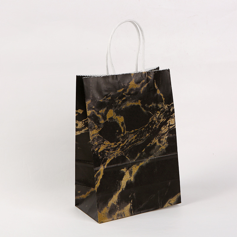 Kraft Paper Marble Series Creative Handbag Take-out Bags Clothing Shopping Kraft Paper Bag Gift Bag