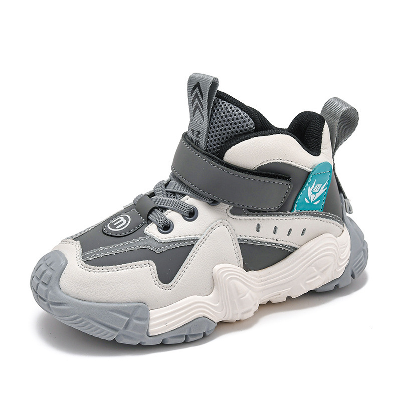 Children's sneaker 2023 autumn and winter New fleece-lined warm boys' cotton shoes girls' two-cotton shoes daddy shoes