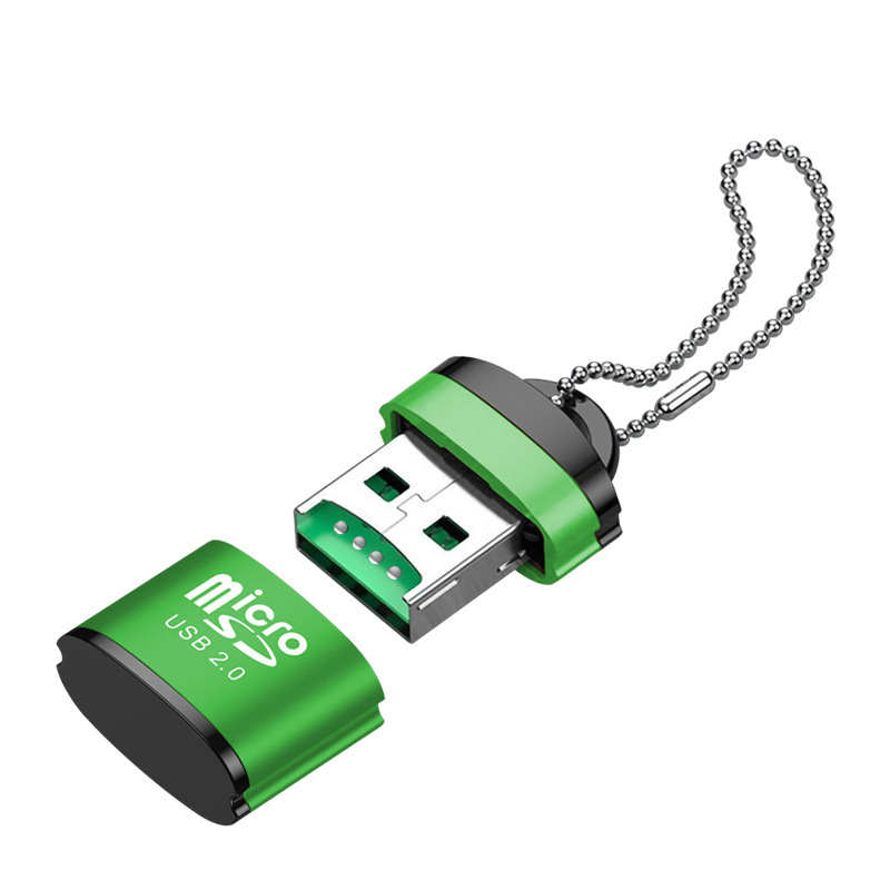 Mini compact card reader microSD/TF card/mobile phone memory card car creative portable card reader wholesale