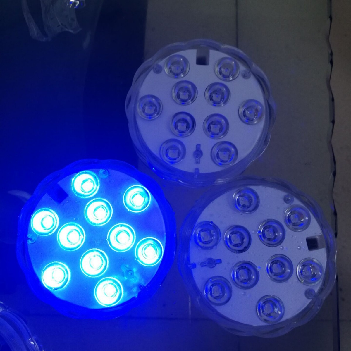 Diving light swimming pool light underwater light 24 key remote control RGB colorful LED Pool Light 7cm waterproof fish tank light