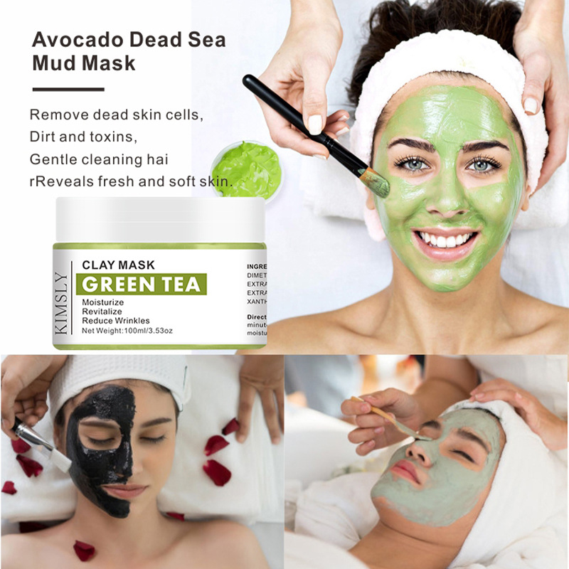 Cross-border clay mud mask moisturizing rose smear mask avocado cleaning mud mask clay mask
