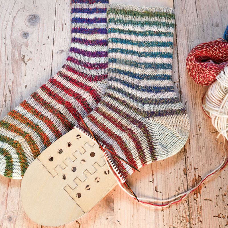 Cross-border DIY knitting tools wooden socks stopper knitting mold multi-functional retractable wool socks display stand