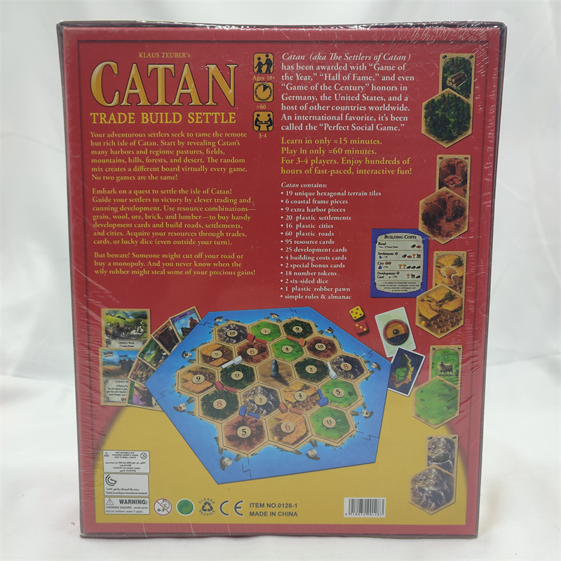 Cross-border English CATAN Island Board Game CATAN Adult Children Educational Leisure Toys Game Card Spot