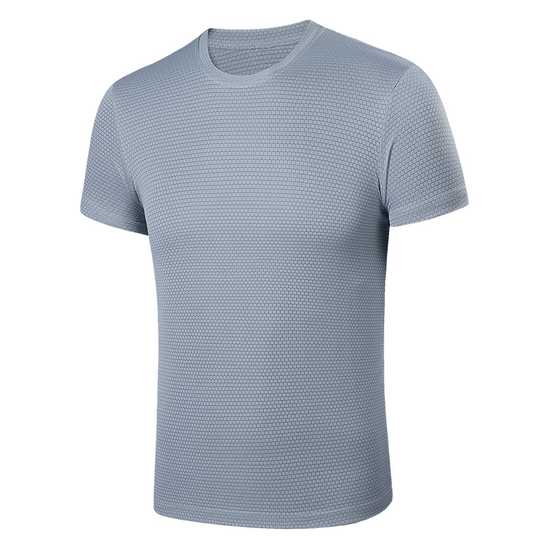 Youth Quick-drying T-shirt Men's Short-sleeved Round Neck Summer Thin Sports Loose Fat People Running T-shirt Extra Large Size