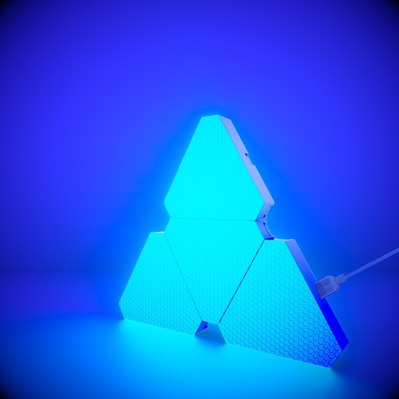 RGB Qiguang доска Квантовая Лампа Электрическая конкуренция комната атмосфера лампа украшение стены сотовая лампа Сращивание модель звукосниматель настенный светильник