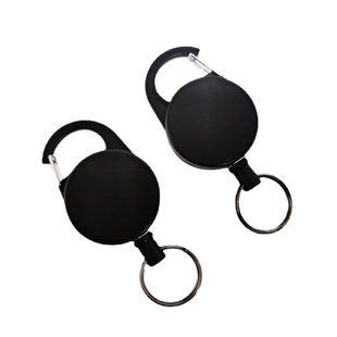 New retractable keychain creative hanging buckle anti-lost anti-theft key rope buckle steel wire rope high elastic carabiner
