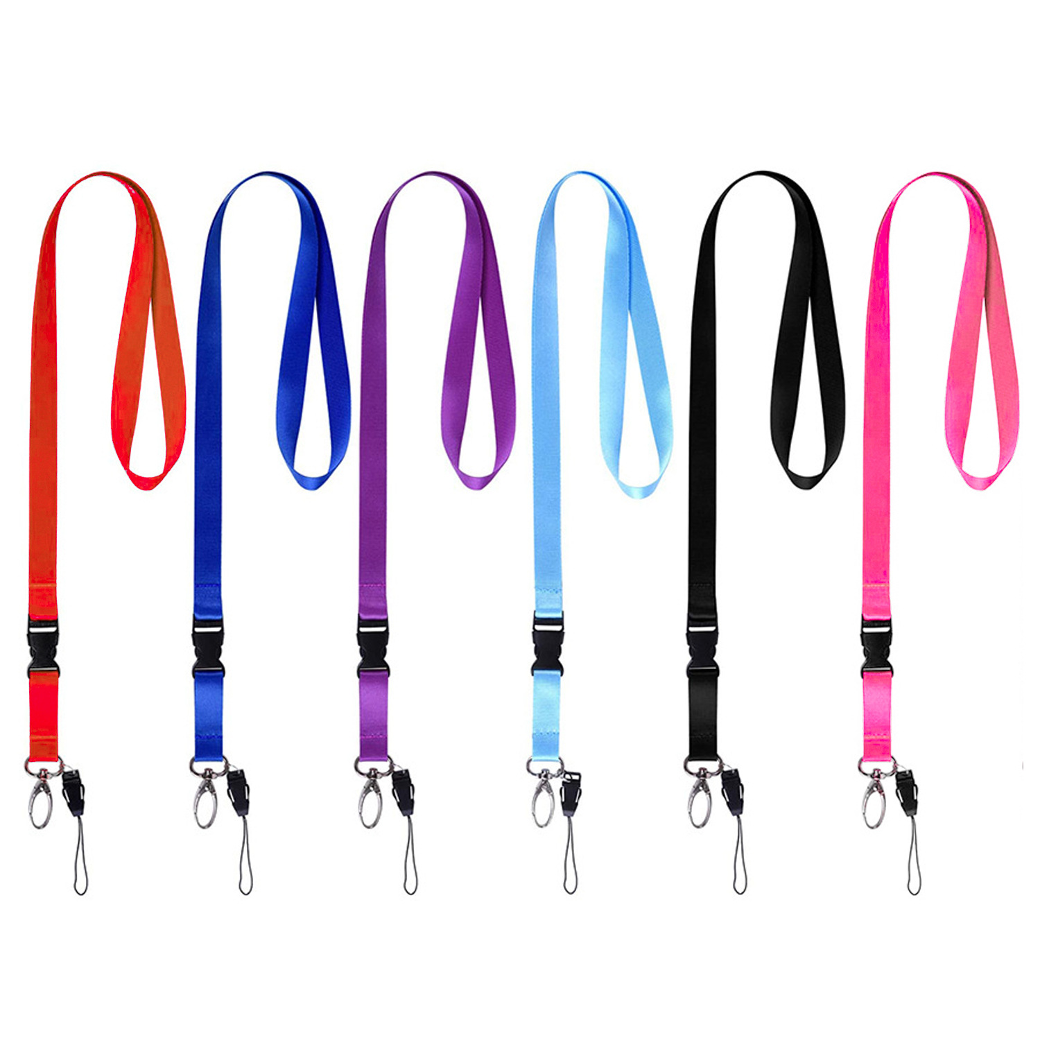 Amazon cross-border hot spot color dog buckle lanyard badge lanyard detachable mobile phone lanyard