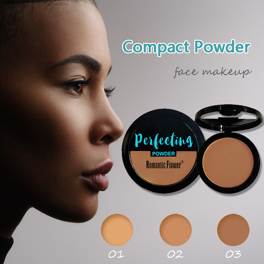 For cross-border foreign trade export dark powder cake single layer matte Waterproof Concealer Cosmetics makeup pressure powder with puff