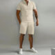 Cross Border Amazon Men's Suit 2023 Summer New Men's Polo Casual Loose Short Sleeve Shorts Sports Suit