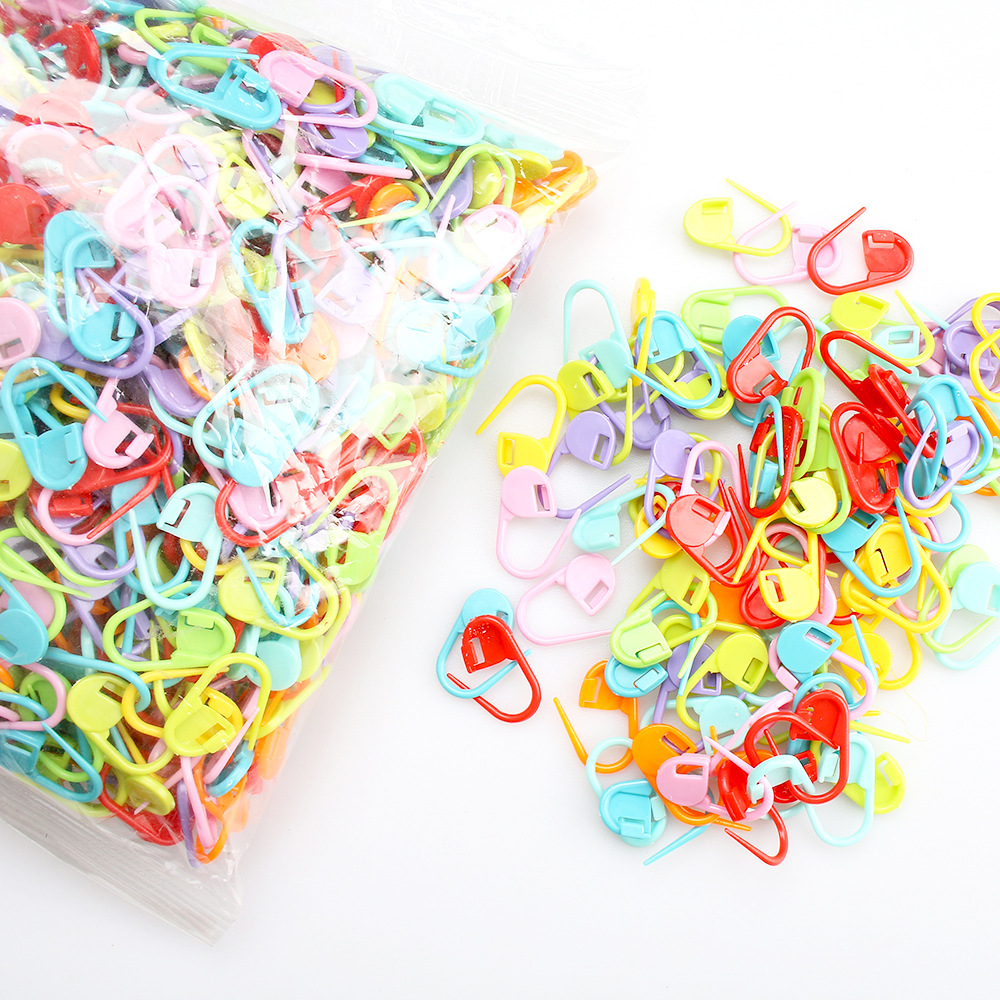 1000 PCs color plastic small pin mark button DIY knitting tool wool mark button sweater crochet tool