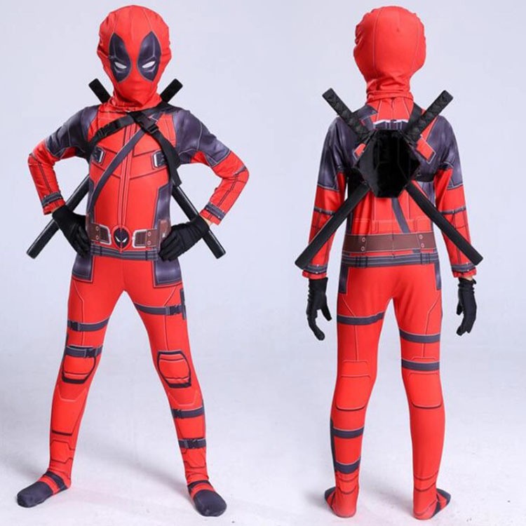 死侍緊身衣兒童演出服cosplay萬聖節Deadpool舞會衣服動漫服裝
