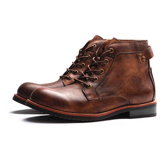 HPIOPL Cross-border Item No. 6078 Ami Khaji Style Martin Boots Men's Big Head Tooling Motorcycle Boots