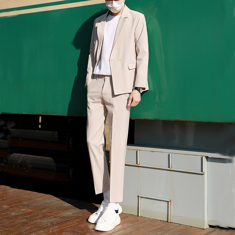 Autumn and Winter Suit Men's Casual Jacket Top Korean Style Slim-fit Suit New Fashionable Small Suit