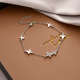 2068# elegant silver butterfly bracelet