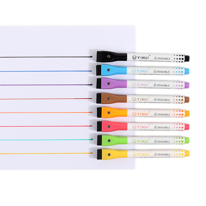 YIHUI color whiteboard pen erasable children's painting water-based whiteboard pen with magnetic teacher office marker