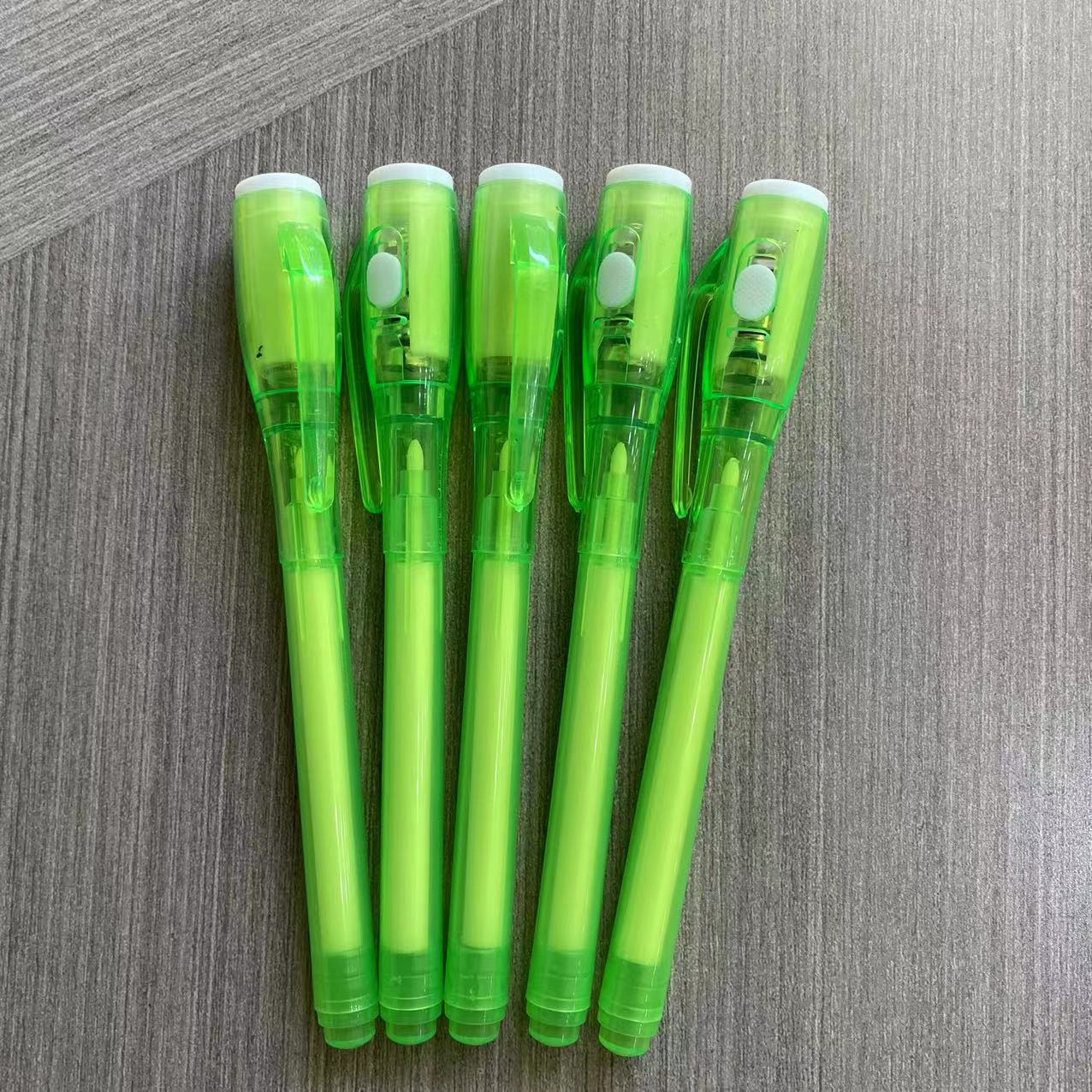 Student multi-function anti-counterfeiting word money detector pen magic pen advertising luminous LED UV invisible light luminous pen