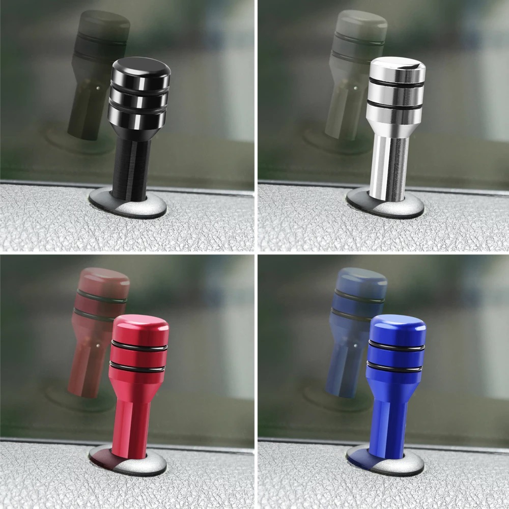 Car modification universal aluminum alloy car door lift Bolt door buckle door lock lock state button