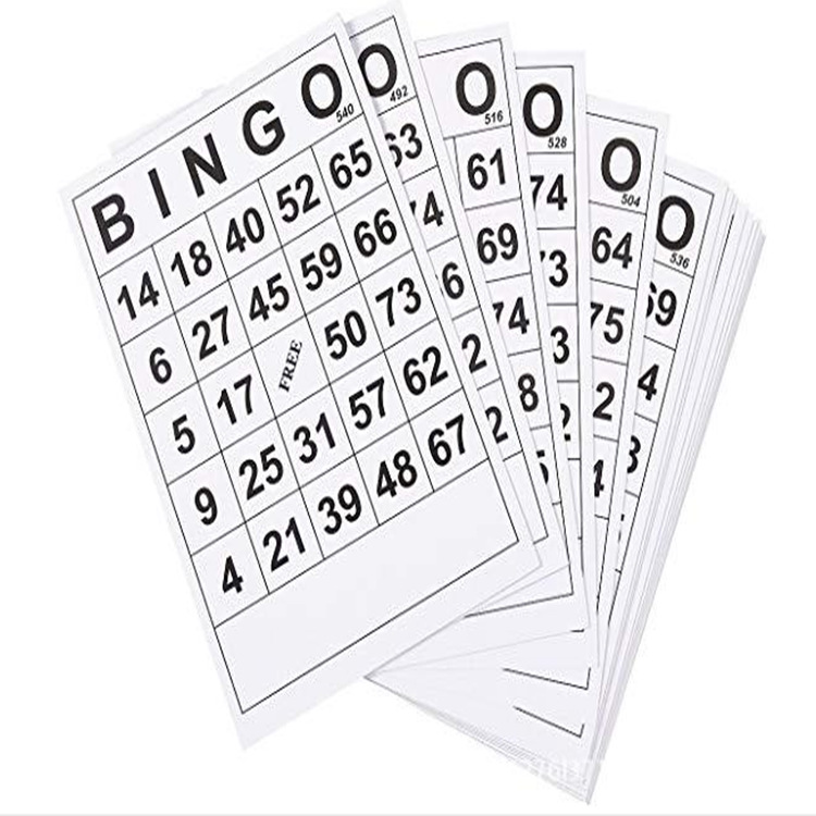 Cross-border hot selling 60 non-repeated BINGO cards BINGO card digital children's entertainment small game