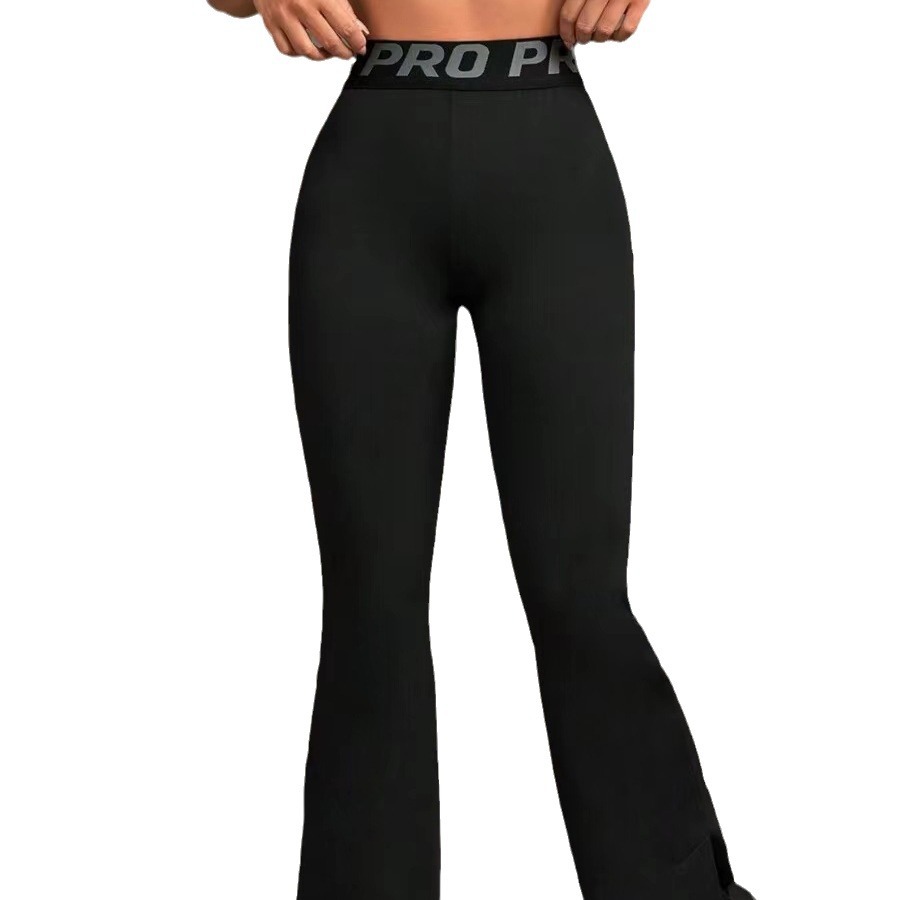Cross-border High Waist Yoga Flare Pants Hip-lifting Slimming Belly-tight Wide-leg Pants Stretch Quick-drying Fitness Clothes Slim-fit Pants for Women
