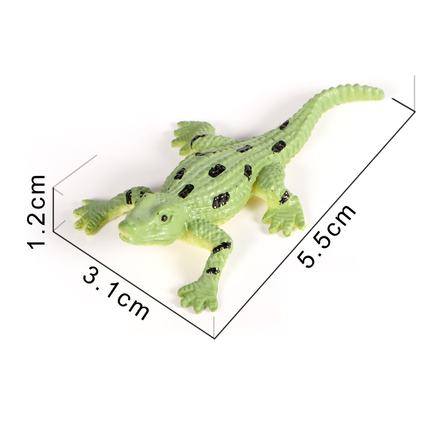 Cross-Border early education simulation of a variety of mini crocodile model wall decoration fish tank ornaments static realistic props toys