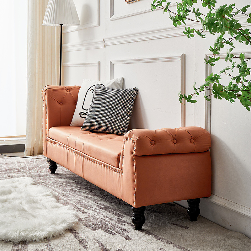 Bed End Sofa Stool American Style Shoe Changing Stool Bed European Style Sofa Bedroom Bed Front Cloakroom Bedside Stool Shoe Changing Stool