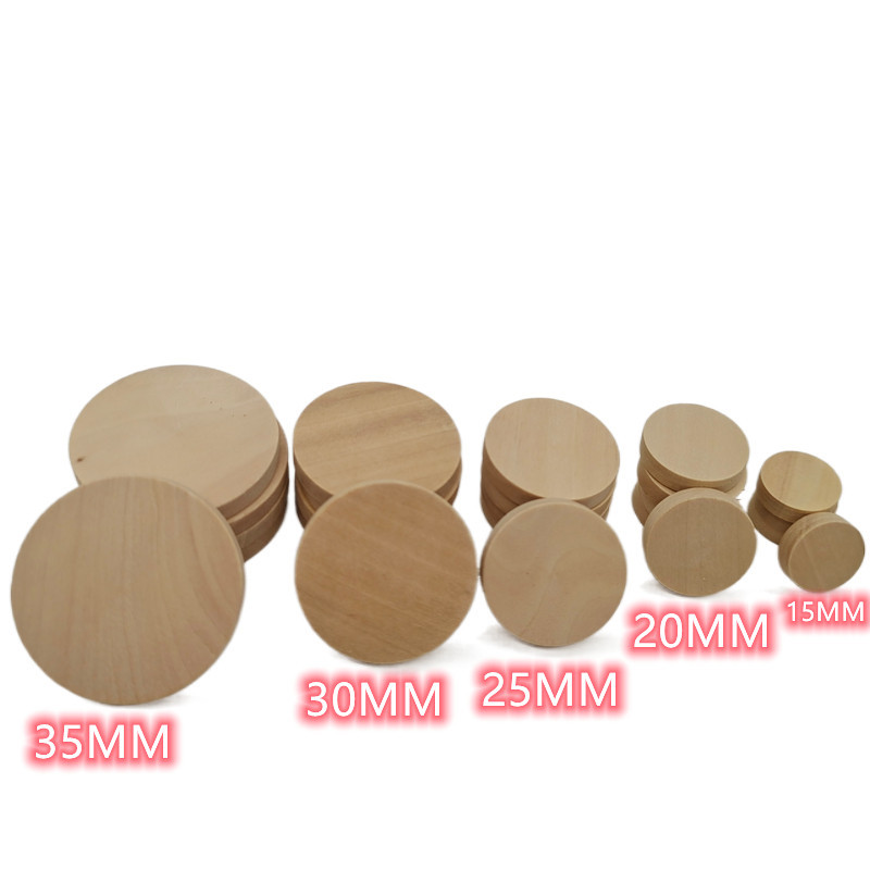 Factory Direct wooden round lotus wood chips raw wood crafts diy wooden crafts creative model in stock