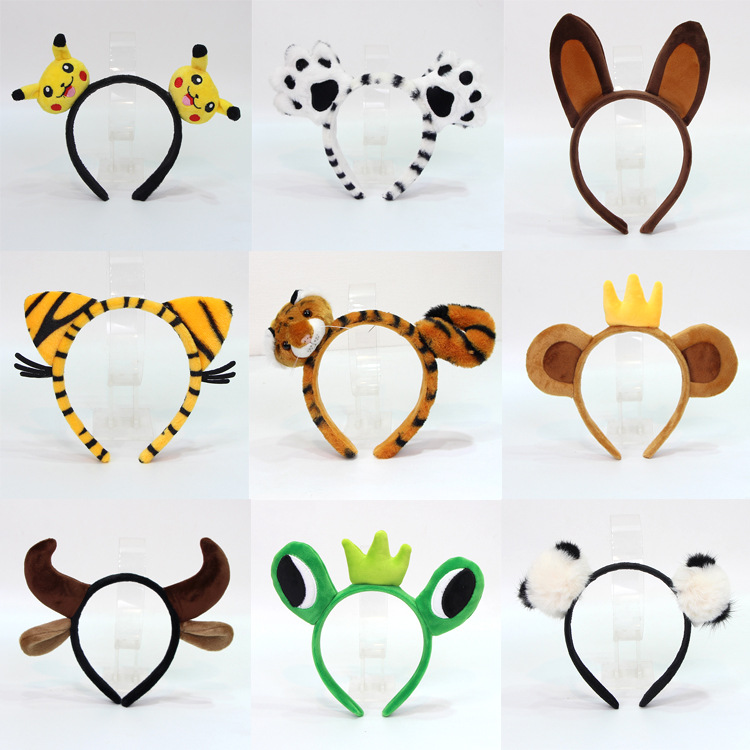 Tiger Doll Hairband Year of the Tiger Performance Tiger Ear Headwear Hairpin Cute Cartoon Animal Tiger Headband