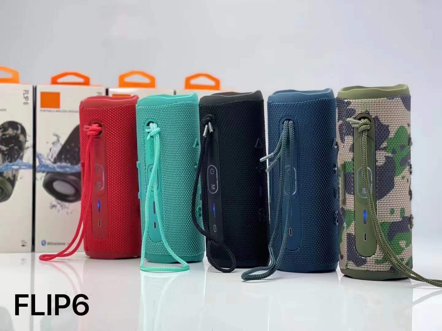 FLIP6 Series Kaleidoscope 6 Generation E-Commerce New Explosive Outdoor Portable Lanyard Bluetooth Speaker Factory Direct