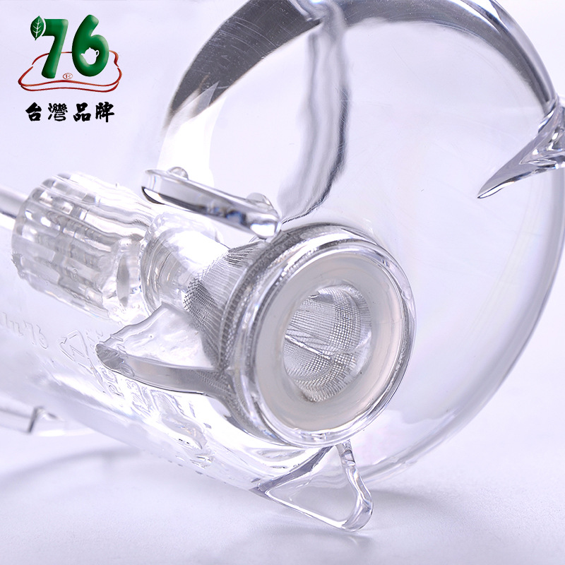 Taiwan 76 push-type office tea elegant cup home tea filter tea water separator glass teapot tea set