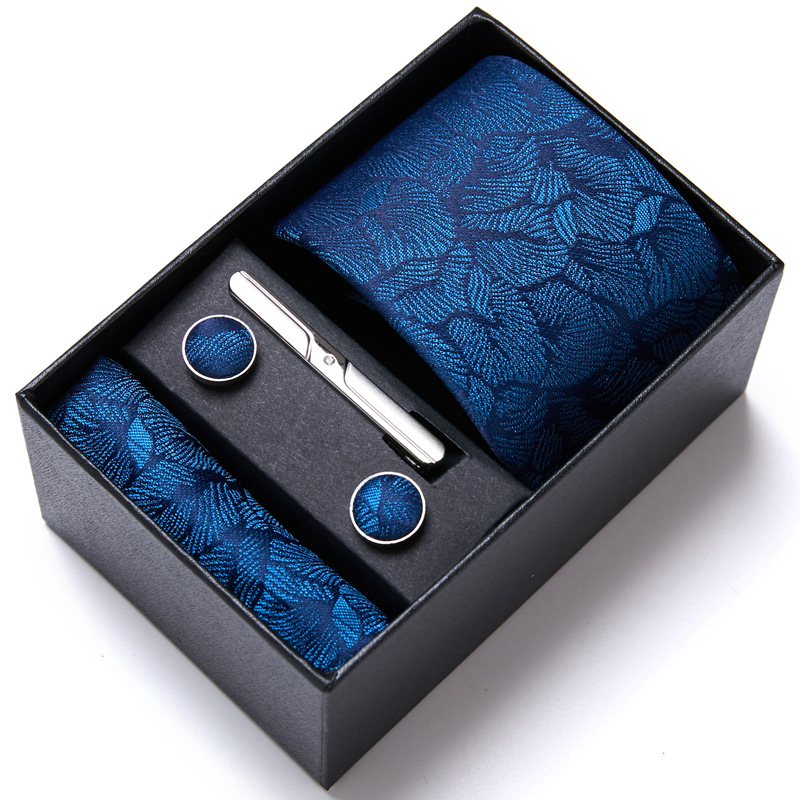 Men's tie six-piece set gift box group tie business formal wedding tie manufacturers wholesale spot