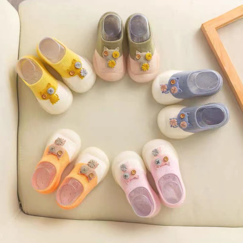 Cute baby floor shoes and socks spring and summer soft bottom non-slip baby toddler shoes children's socks men's and women's baby shoes