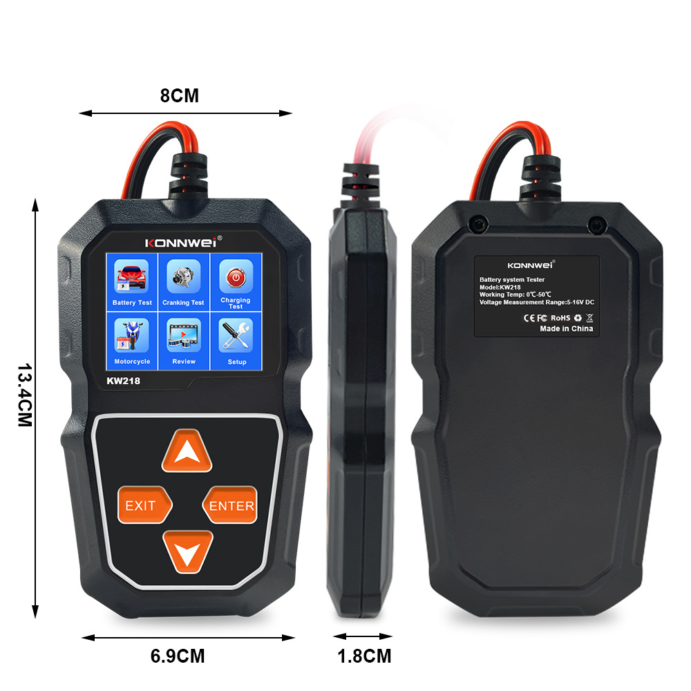 KW218 new 6V-12V car and motorcycle battery detector battery detector start battery detector