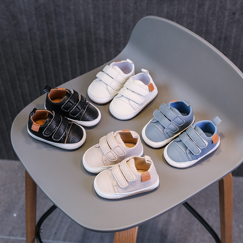New Baby Shoes 0-1 Year Old Double Lap Casual All-match Sneakers Toddler Shoes