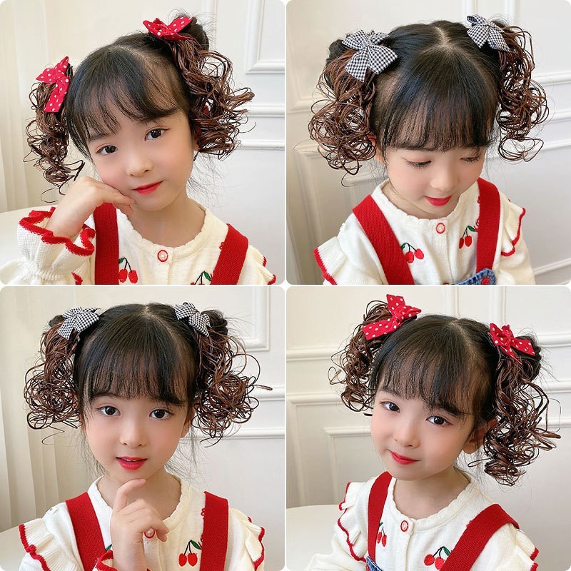 かわいい子供の弓のヘアクリッププリンセスかつらヘアアクセサリー女の子のためのかわいいヘアピンパフォーマンス帽子子供のヘアクリップ|undefined