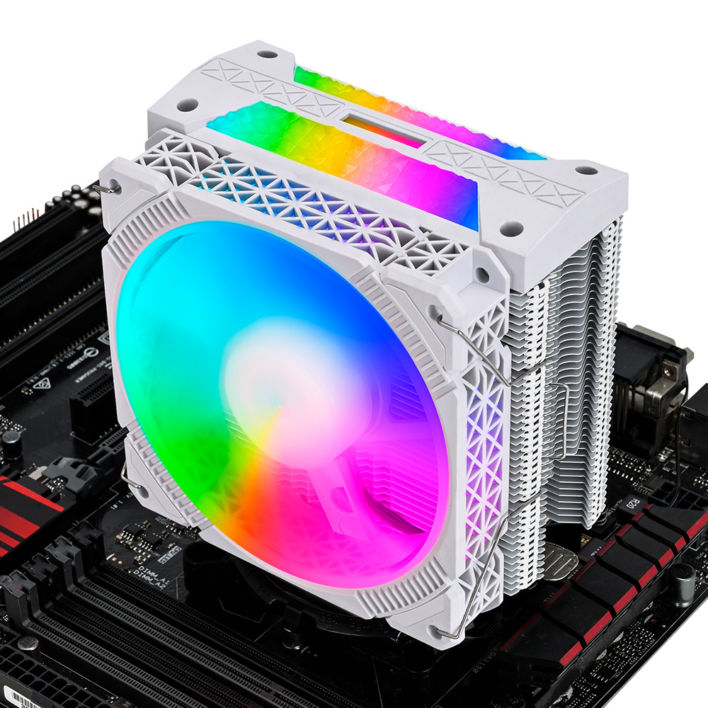 Desktop computer 4 copper tube cpu radiator mute 1155 air cooling cooling fan computer cpu fan cooling