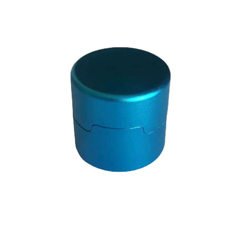 Aluminum round with magnetic chocolate cap metal powder box billiard chocolate box universal all kinds of pool cue leather head