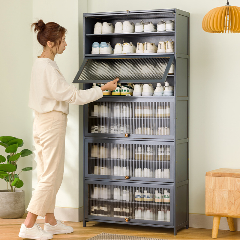 Shoe Cabinet Multi-layer Storage Shelf Household Simple Door Entrance Balcony Indoor Large Capacity Dustproof Shoe Rack Economical