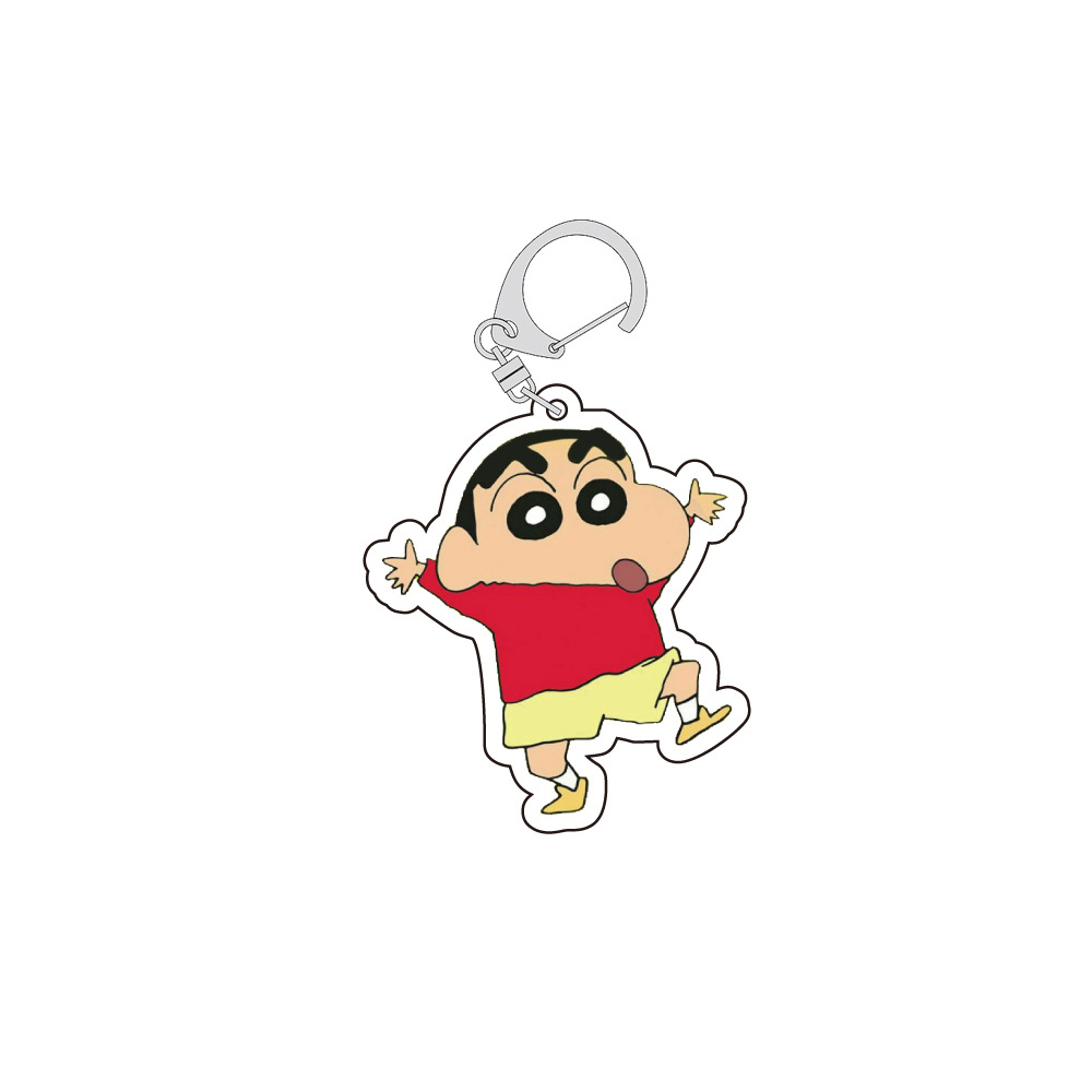Crayon Shin New Cartoon Keychain Acrylic Double-sided Transparent Pendant Promotional Small Gift Small Gift Decorative Ornaments